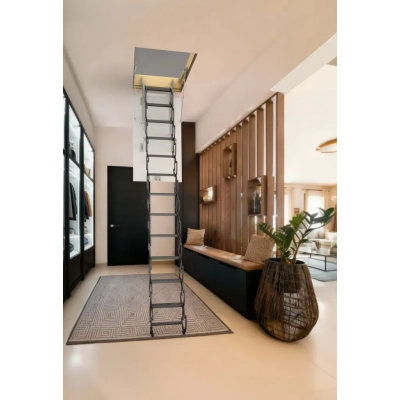 Schody strychowe FAKRO LSE Energy Efficient 60x90 cm - wysokość do 293 cm